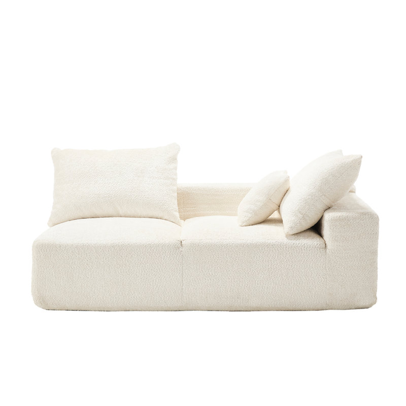 2 chaises en chenille Lazy Lounge, H 29,65 po x l 30,52 po x P 29,94 po, Beige