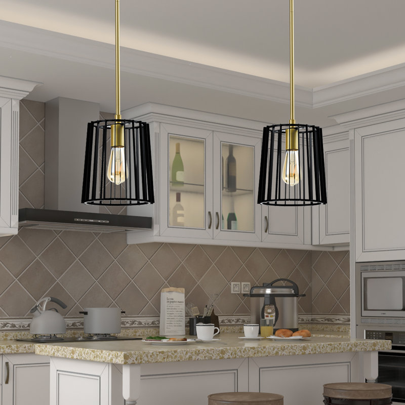 Luminaire suspendu cylindrique de style lanterne à 1 lumière Tillison