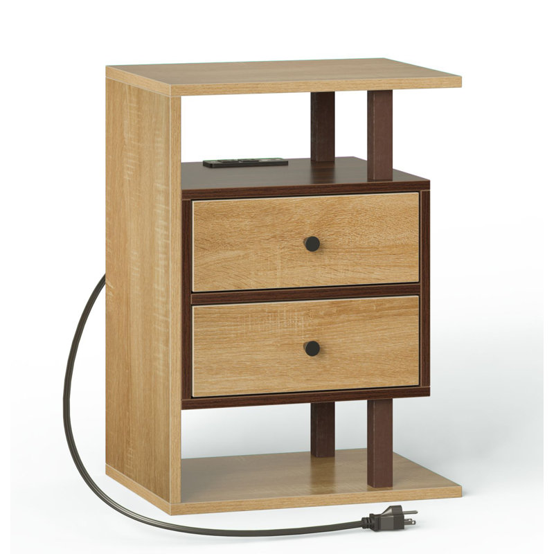 Table de chevet 2 tiroirs Iniya