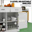 Îlot de cuisine polyvalent avec comptoir extensible et rangement spacieux, parfait pour les cuisines modernes et les petits espaces