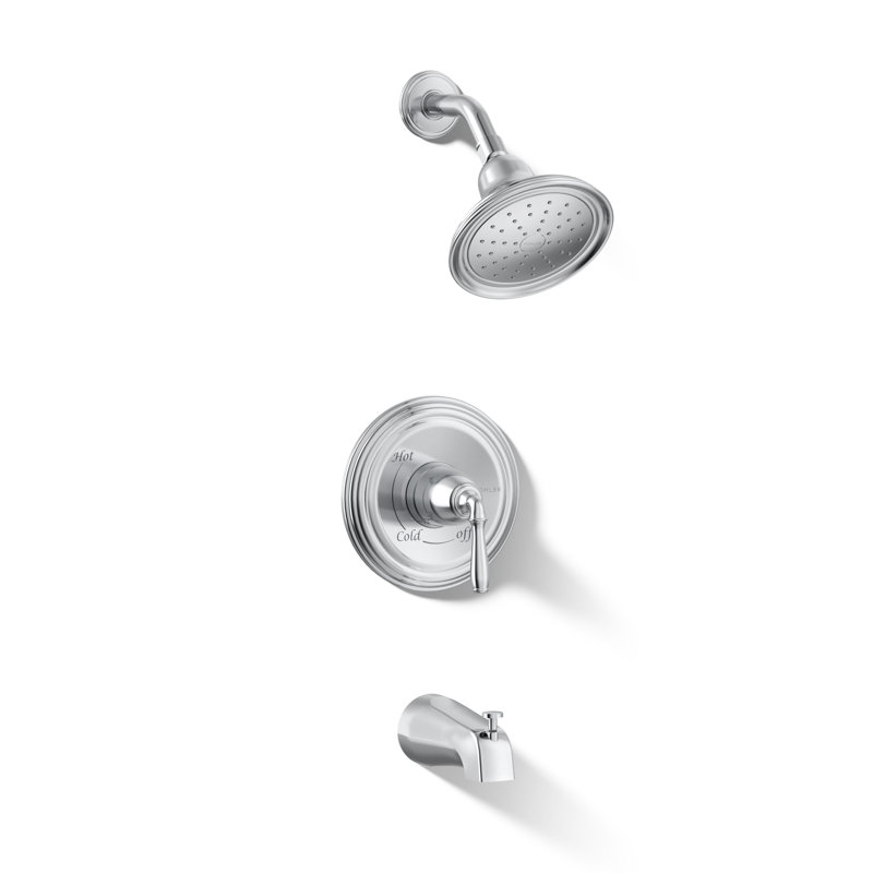 Devonshire Rite-Temp Bath And Shower Trim With NPT Spout And 1.75 Gpm Showerhead, Polished Chrome