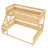 Twin XL over Queen Bunk Bed with Ladder & Safety Guardrails, Natural Wood Finish – Kids, Teens & Guest Bunk Bed-1463860464-1463860465