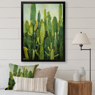 " Green Cactus Contour Collage "