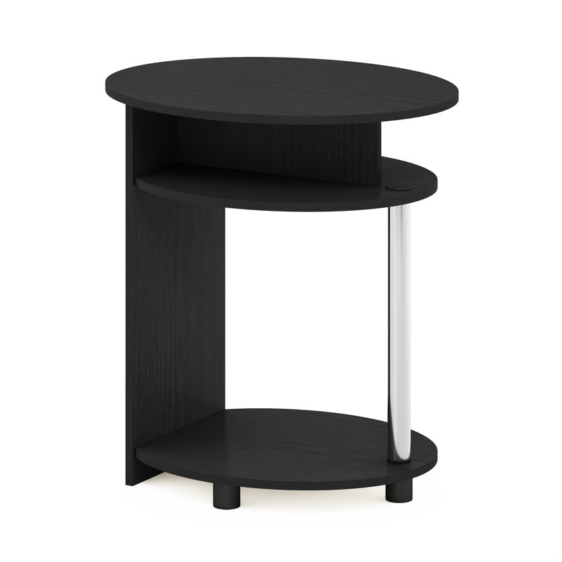 Torion End Table, Black Oak