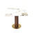 33.5" Modern Small Dining Table with Boomerang Shaped Solid Rubberwood Base, Sintered Stone Top,  Square Styles, Apartment, Kitchen Nook & Café Table for 2-4 People -1380790670