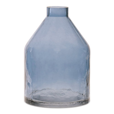 Vase en verre bleu