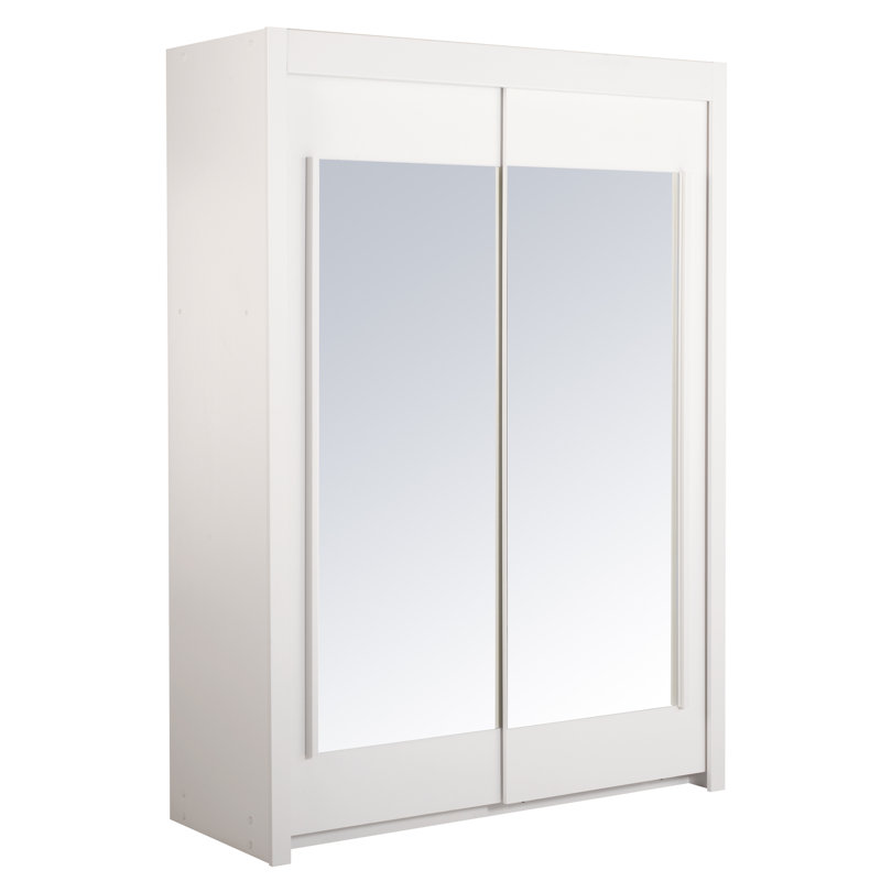 Armoire-penderie Burnette, blanc