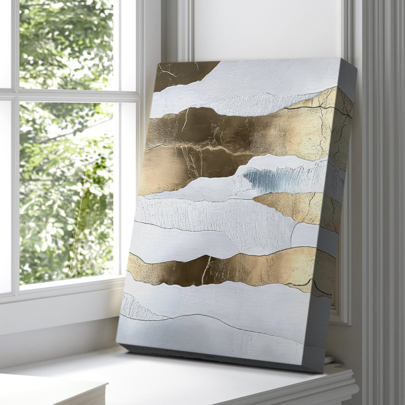 Toile tendue avec châssis abstrait XVIII, prêt à accrocher , H 27 po x l 18 po