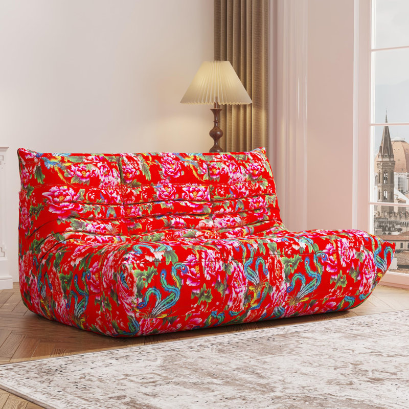 52'' W Bean Bag Chair, Modern Loveseats, Large Bean Bag Chair For Adults, Bean Bag Chairs For Teens With High-resilience Foam, Non-slip Base Floor Lounge Sofa, Living Room