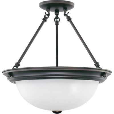 Berchmans Glass Semi Flush Mount