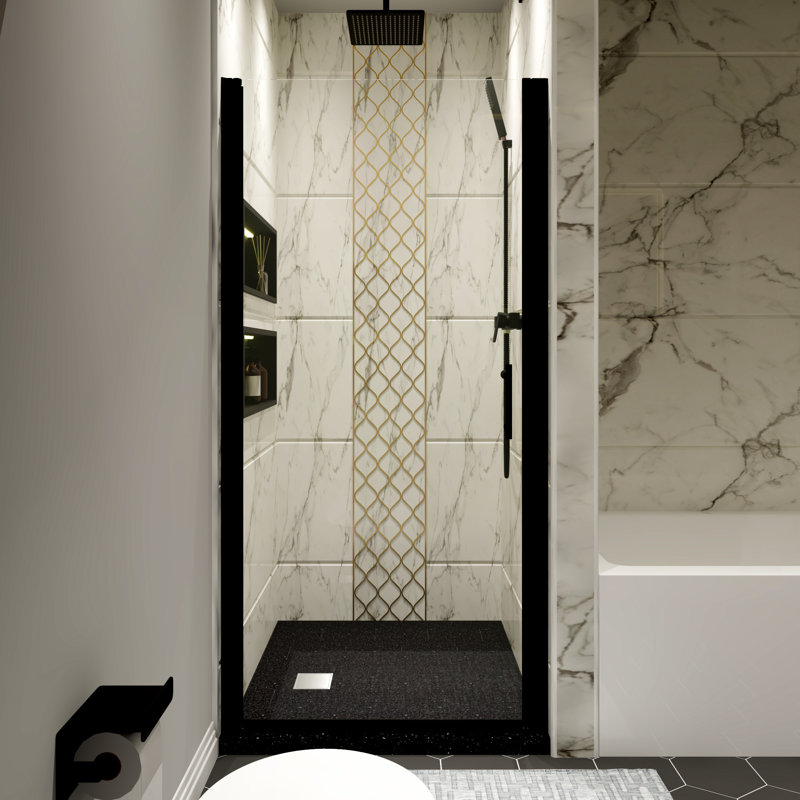 Portes de douche, Noir mat