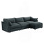 Canapé modulaire en L à 3 places, canapé 3 places avec 1 repose-pieds mobile, assise en T, confortable, large et profond, Chenille Gary-2047508338