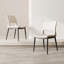 Faux Leather  Upholstered Dining Chair Set with Open Back ,Metal Legs-875921383
