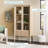 Aleric Modern Fluted Glass Bookshelf Cabinet-1623066702