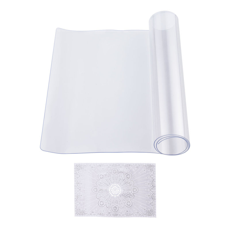 Clear PVC Table Protector 16x32 Inch - 1.5mm Thick Transparent Desk Pad for Scratch & Heat Protection