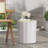 Charming Lightweight Concrete Outdoor Side Table with Fluted Design and Soft Wave Edge for Modern Spaces