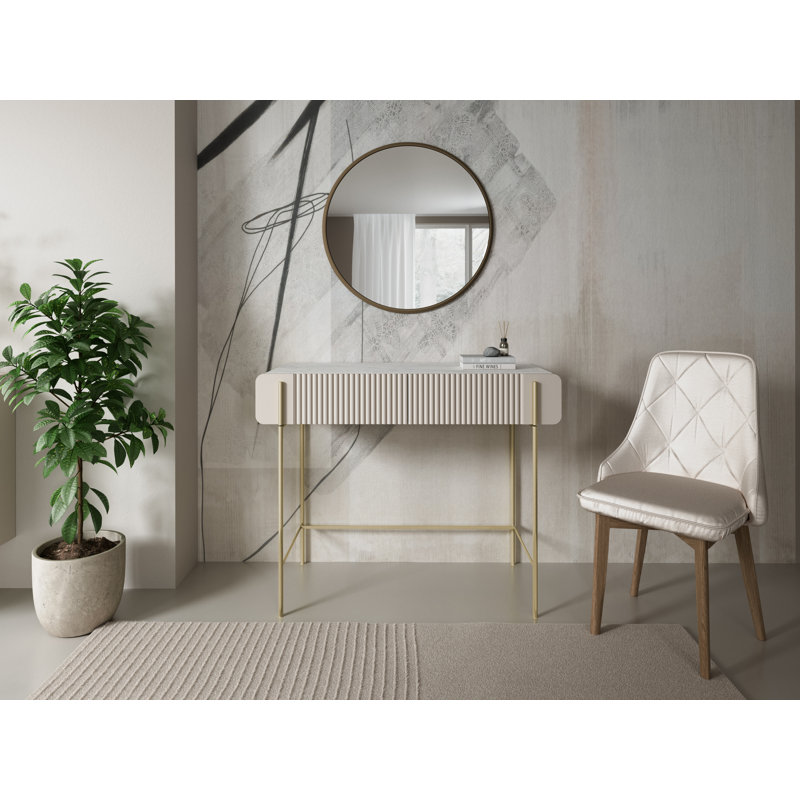 Otteridge Dressing Table, Cashmere/Gold