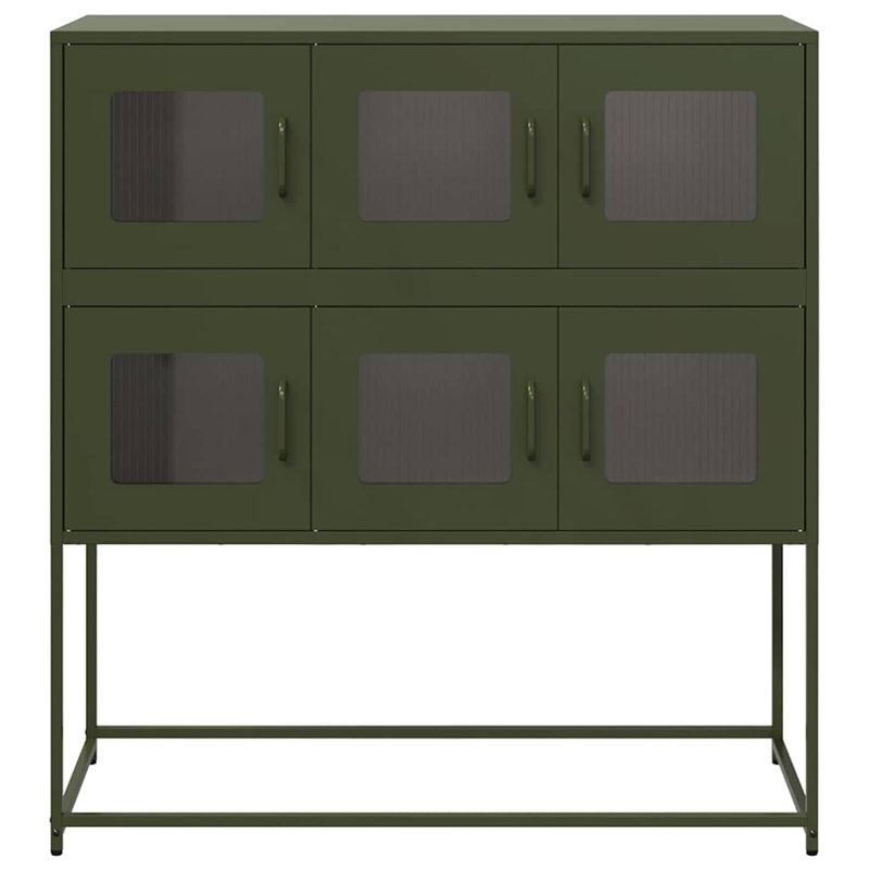 Sideboard 100.5X39x107 Cm Cold-Rolled Steel, Olive Green
