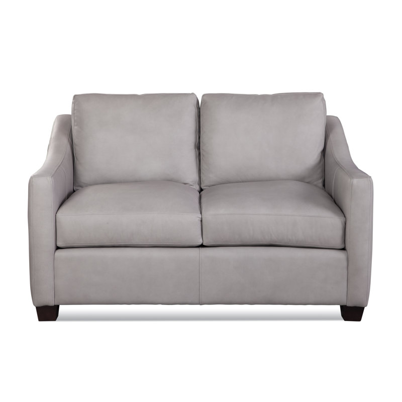 Oliver Leather Loveseat, Honey, Luxtan Coal