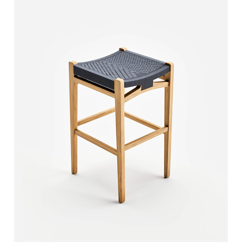 Tabouret de bar sans dossier Chontales, 30", Gris anthracite