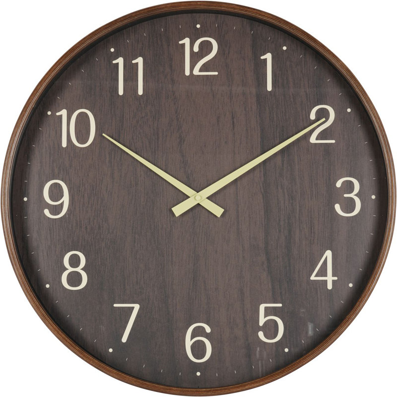 Sherida Solid + Manufactured Wood Wall Clock