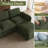 137.8" W U-Shaped Modular Sectional -574073004
