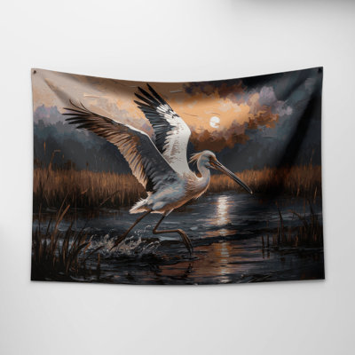 Wildlife African Spoonbill Wall Tapestry