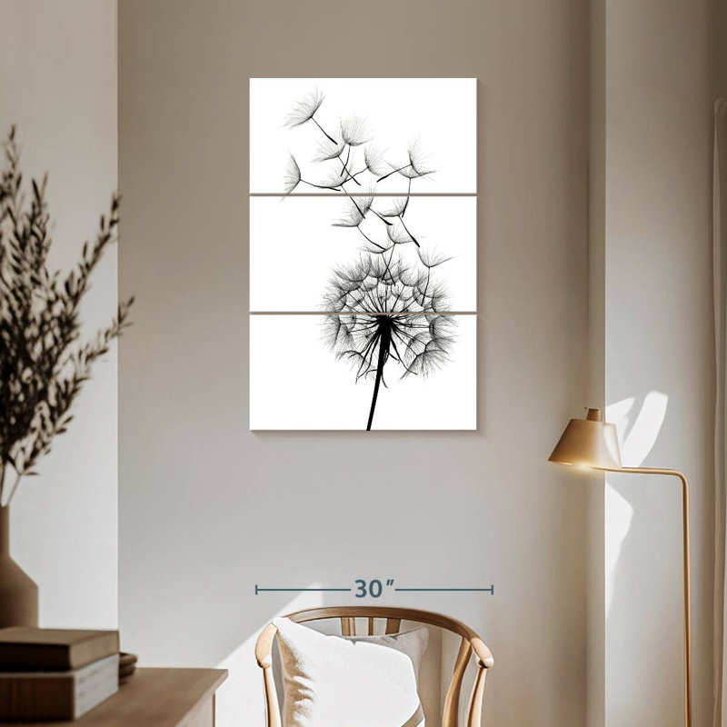 Harnek Monochromatic Dandelion, 57" H x 36" W