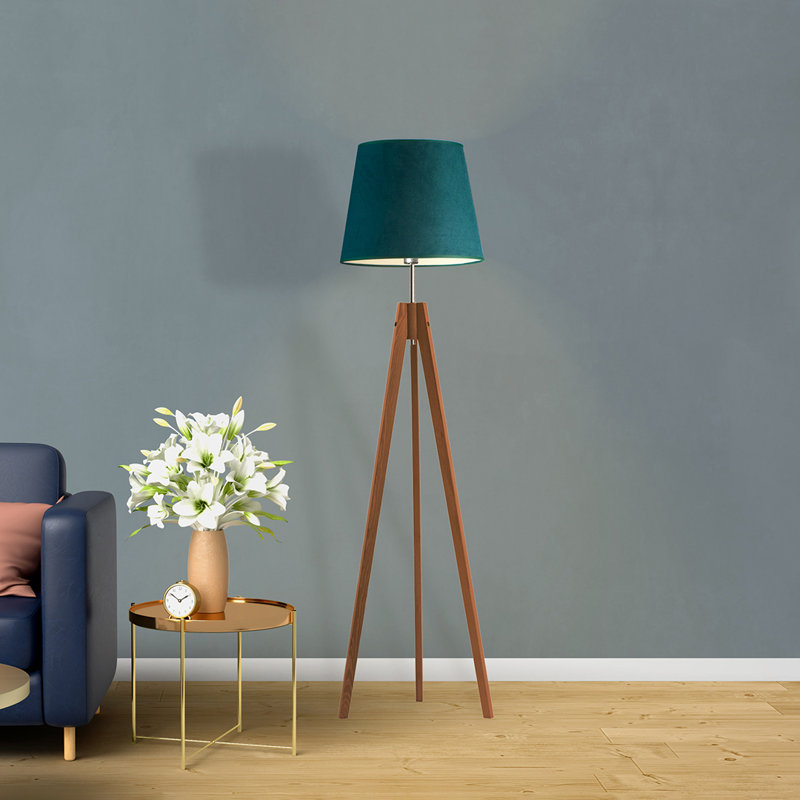 Bianco 149cm Tripod Floor Lamp, Brown, Grey/Gold