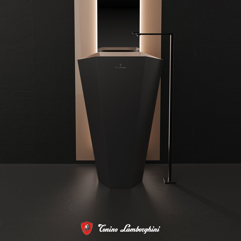 Mirage by Tonino Lamborghini Freestanding Sink, Black Mat
