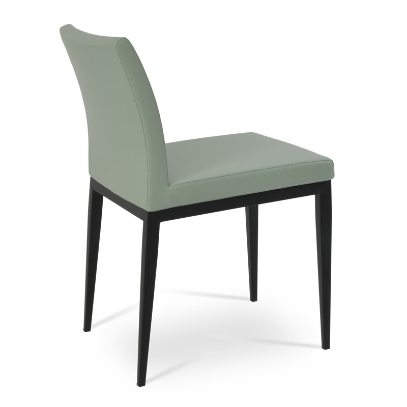 Chaise d'appoint Aria, Noir, Similicuir menthe PPM