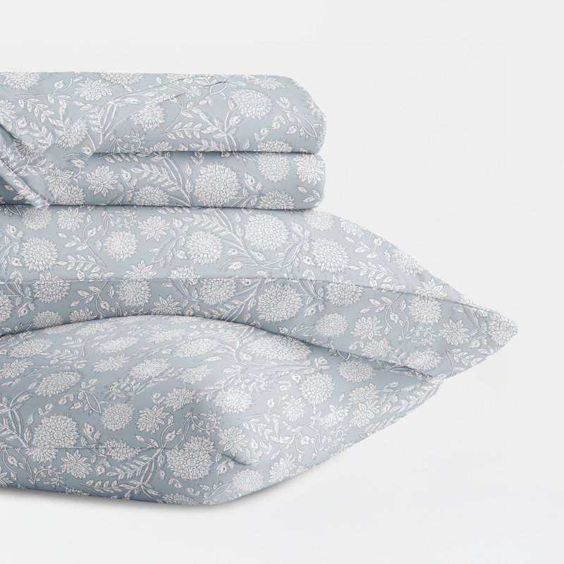 Ensemble de draps 100% satin de coton 300 fils, Ensemble de draps très grand californien avec 2 t