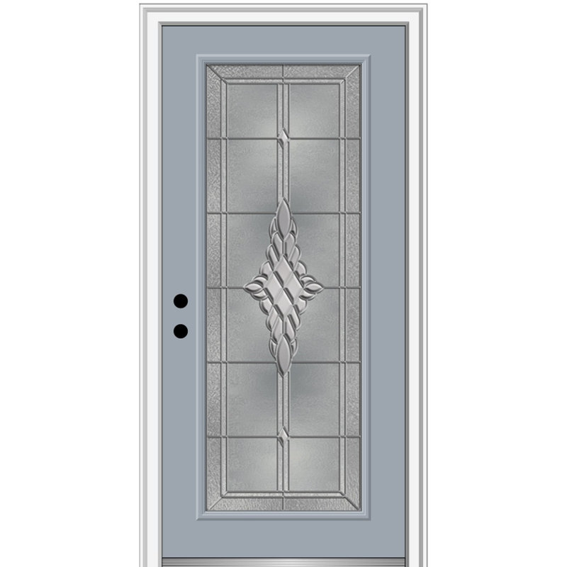 Porte d'entrée pré-suspendue en fibre de verre pleine largeur Grace Grace sur les deux côtés Grace sur cadre 6-9 / 16 po