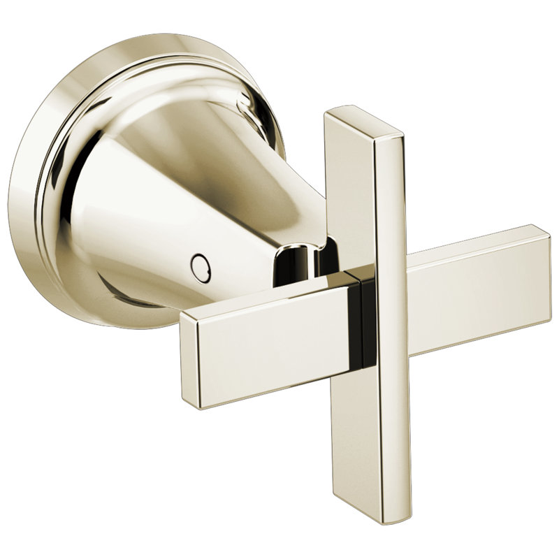 Levoir® Two-Handle Wall Mount Lavatory Faucet - Less Handles, Polished Nickel, Cross