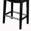 Élégant tabouret de comptoir avec siège clouté en bronze antique et pieds en bouleau