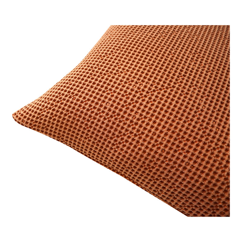 Ria 22'' Orange Cotton Transitional Pillow