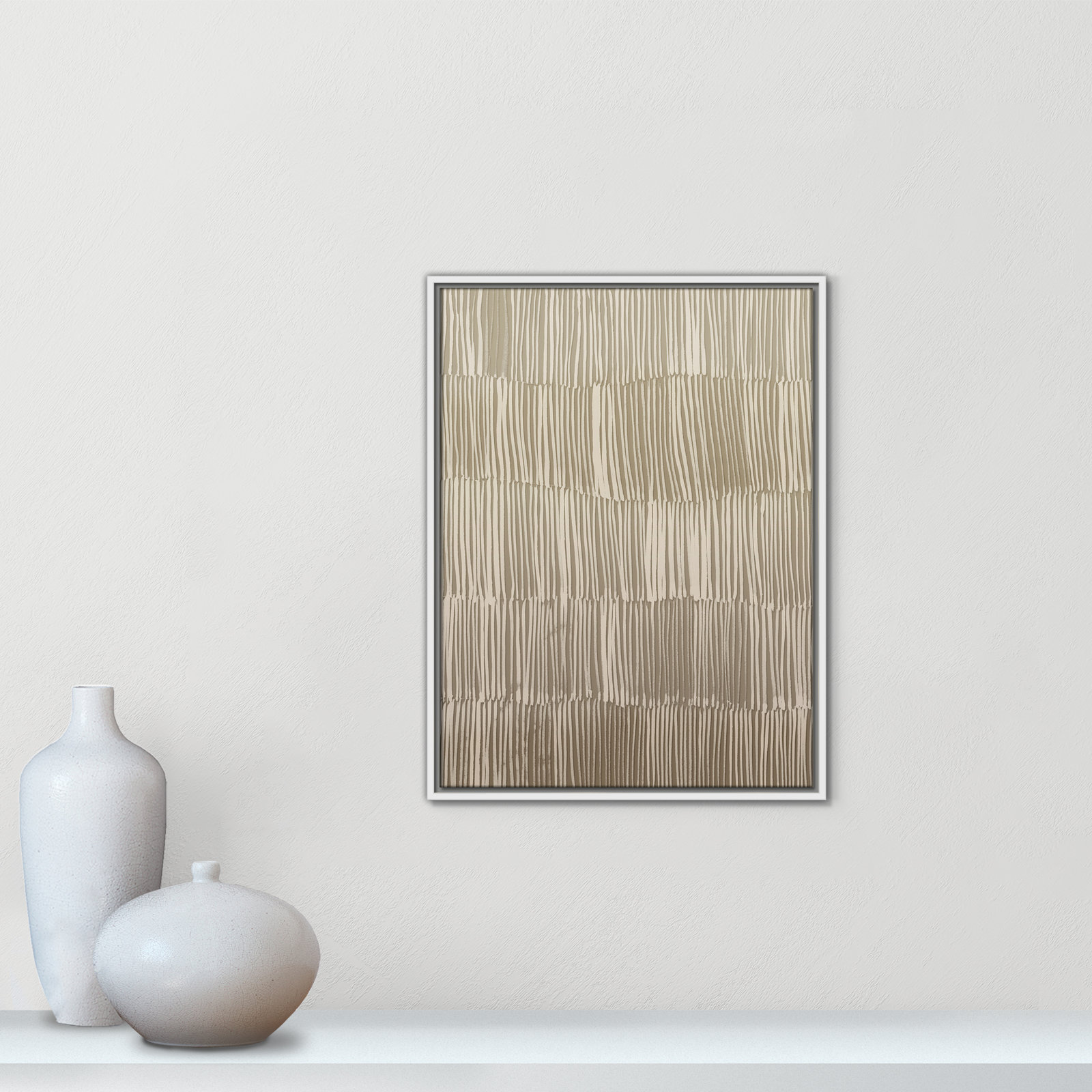Linear Calm I Print by , 25.5" H x 19.5" W, White Floater