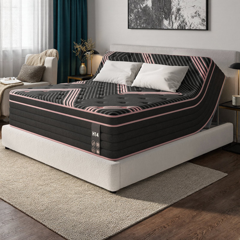 Medium Firm 10/12/14" Hybrid Mattress, Individually Pocketed Springs & Cooling Foam for Motion Isolation, Pressure Relief, CertiPUR-US Certified - Twin, Queen, King Size