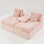 Chaise longue double en velours tortue avec éponge pleine densité et agencement flexible