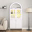 Armoire en dôme moderne en MDF avec rangement à collation et éclairage DEL - blanc