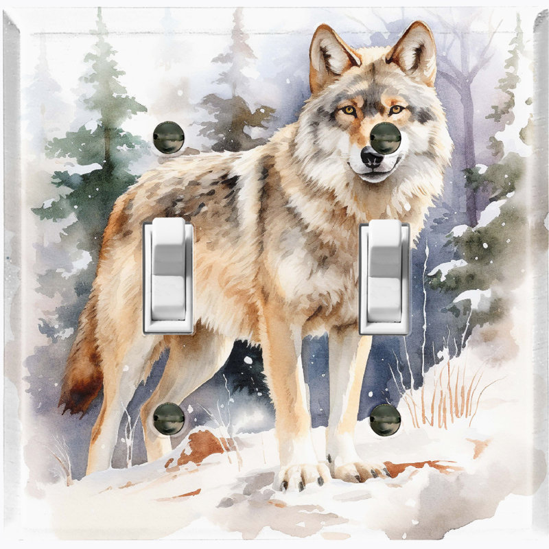 Nature Themed 2 - Gang Toggle Light Switch Standard Wall Plate