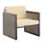 Outdoor Patio Metal Armchair With Cushions-125592417