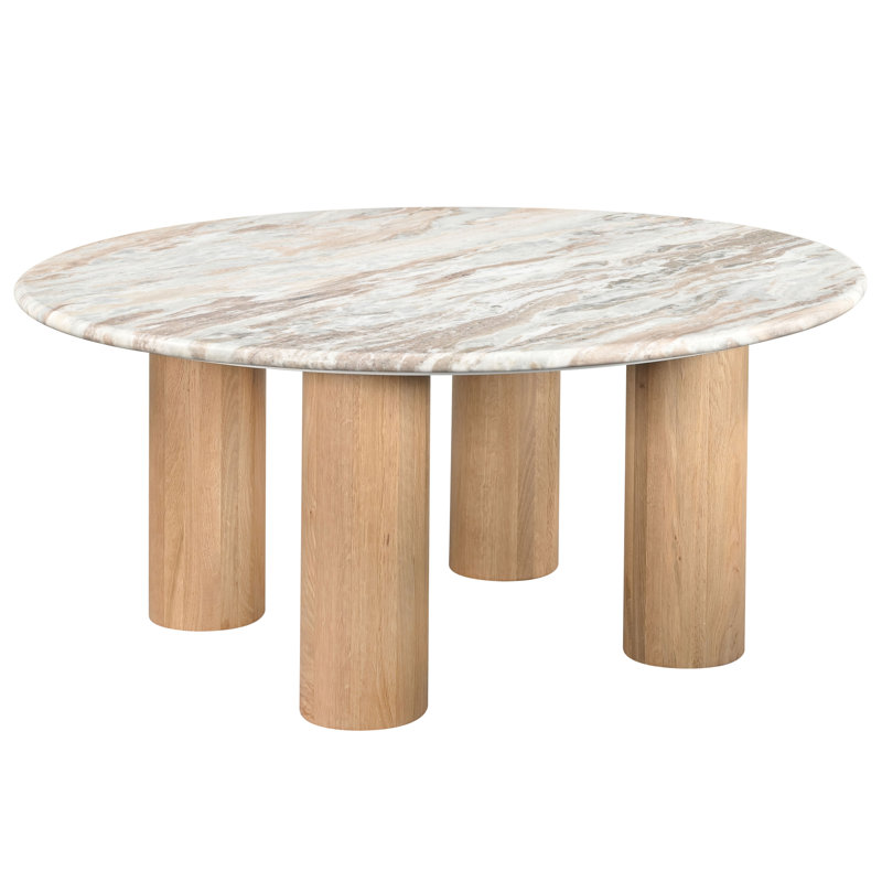 Tylee Single Coffee Table, Natural Marble