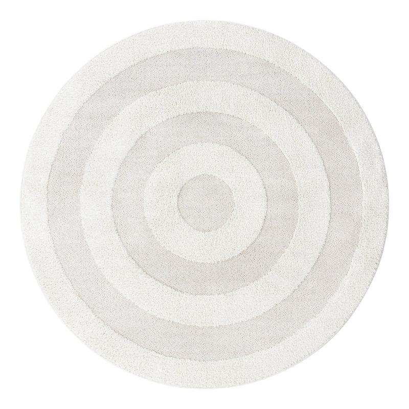 Reike Geometric Indoor Rug, Round 7'10"