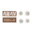 4-Piece Round Handmade Paper Folding Snowflake Ornaments