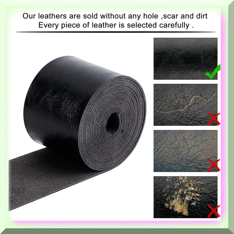 Lychee Pattern Leather Strip 2"