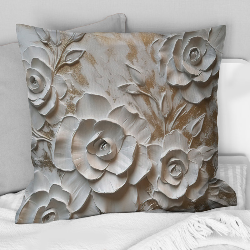 Coussin décoratif, H 16 po x l 16 po, Carré