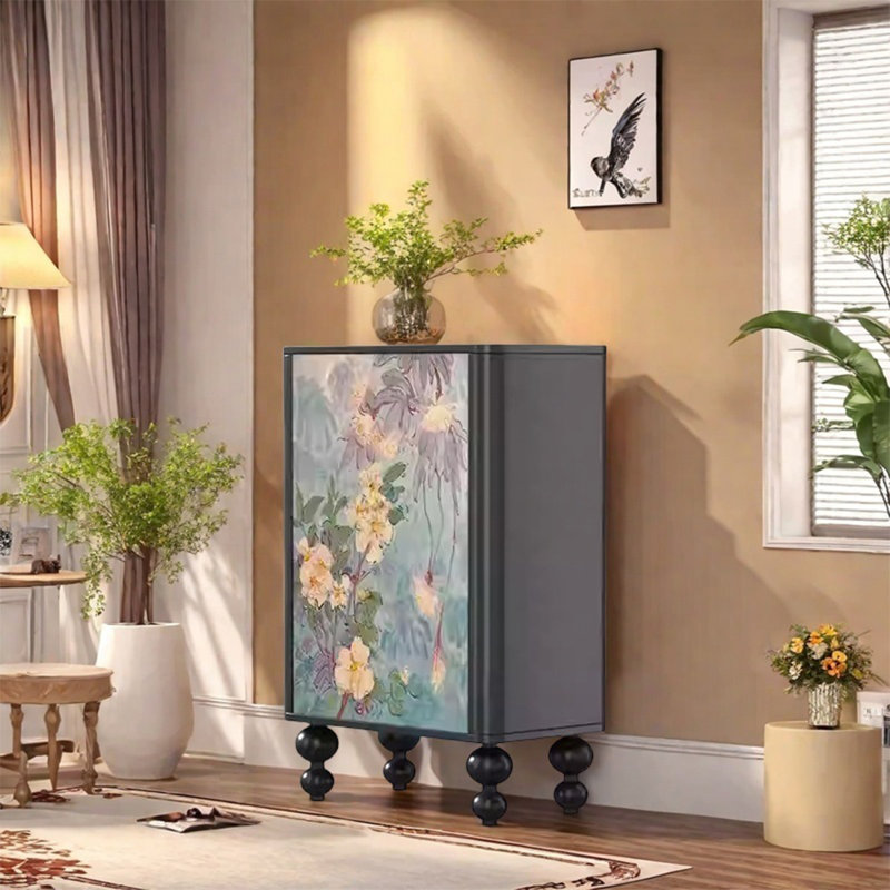 Large Storage Cabinet with Pine Wood Frame