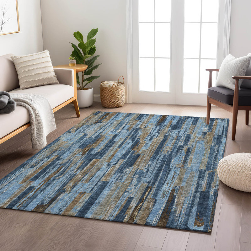 Tapis intérieur / extérieur lavable à la machine Jaramillo ACN2255, Rectangulaire 8 pi x 10 pi
