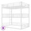 Lit double superposé double au dessus d'un lit double, peu encombrant, blanc-372158962-372158966